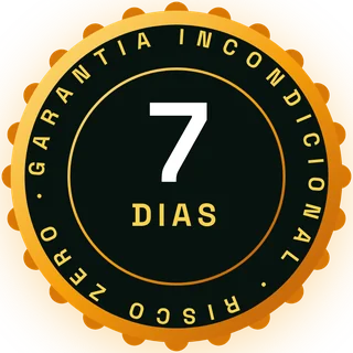 Selo: garantia incondicional de 7 dias, risco zero